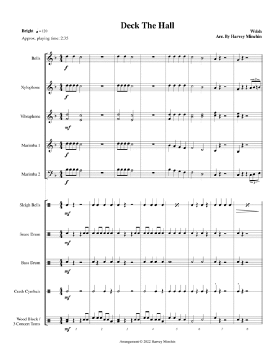 Deck The Hall for Percussion Ensemble image number null