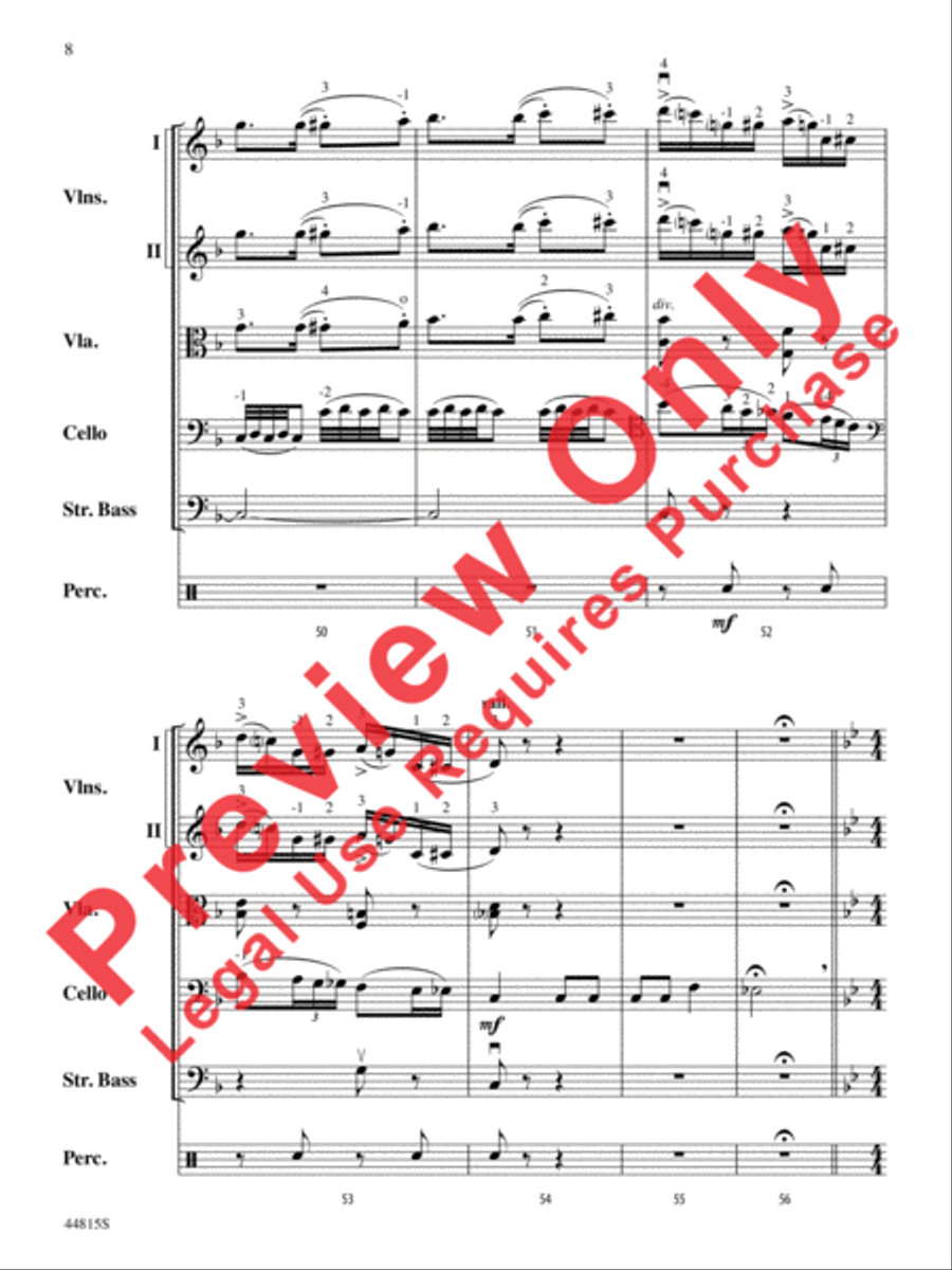 An American in Paris, Highlights from String Orchestra scores gallery preview page 9