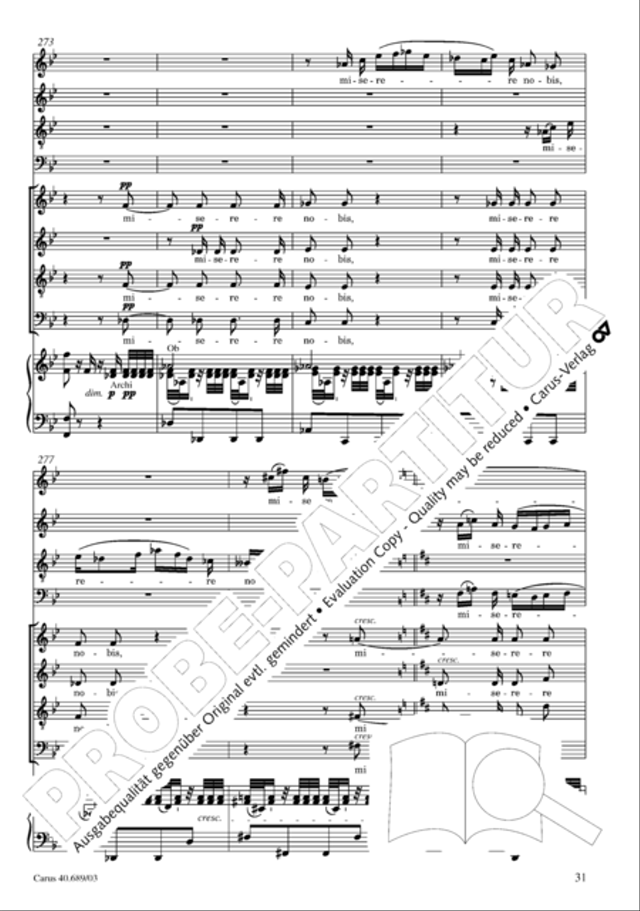 Missa solemnis Missa solemnis 4-Part scores gallery preview page 32