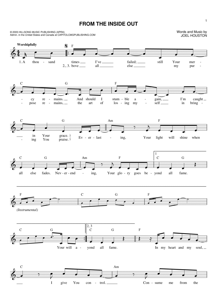 From The Inside Out Flute scores gallery preview page 1