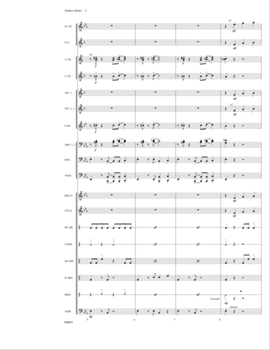 Zydeco Saints Marching Band scores gallery preview page 2