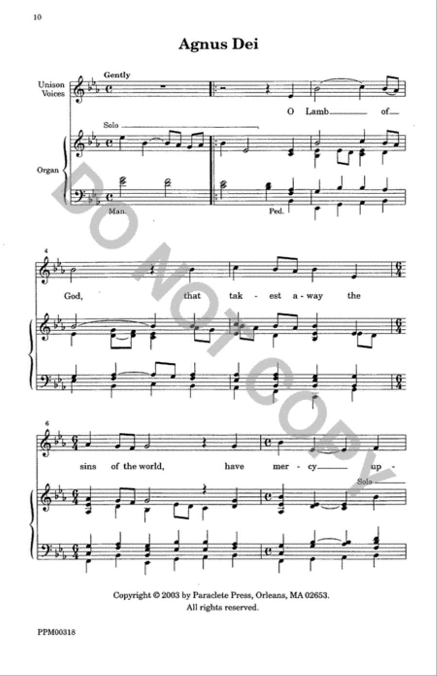 Missa Ecclesia Christi Unison Choir scores gallery preview page 11