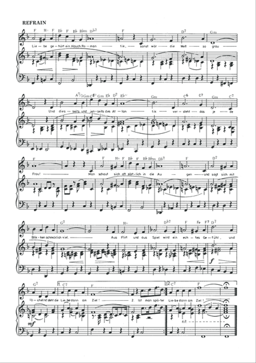 Zur Liebe gehort ein Hauch Romantik Piano, Vocal scores gallery preview page 3