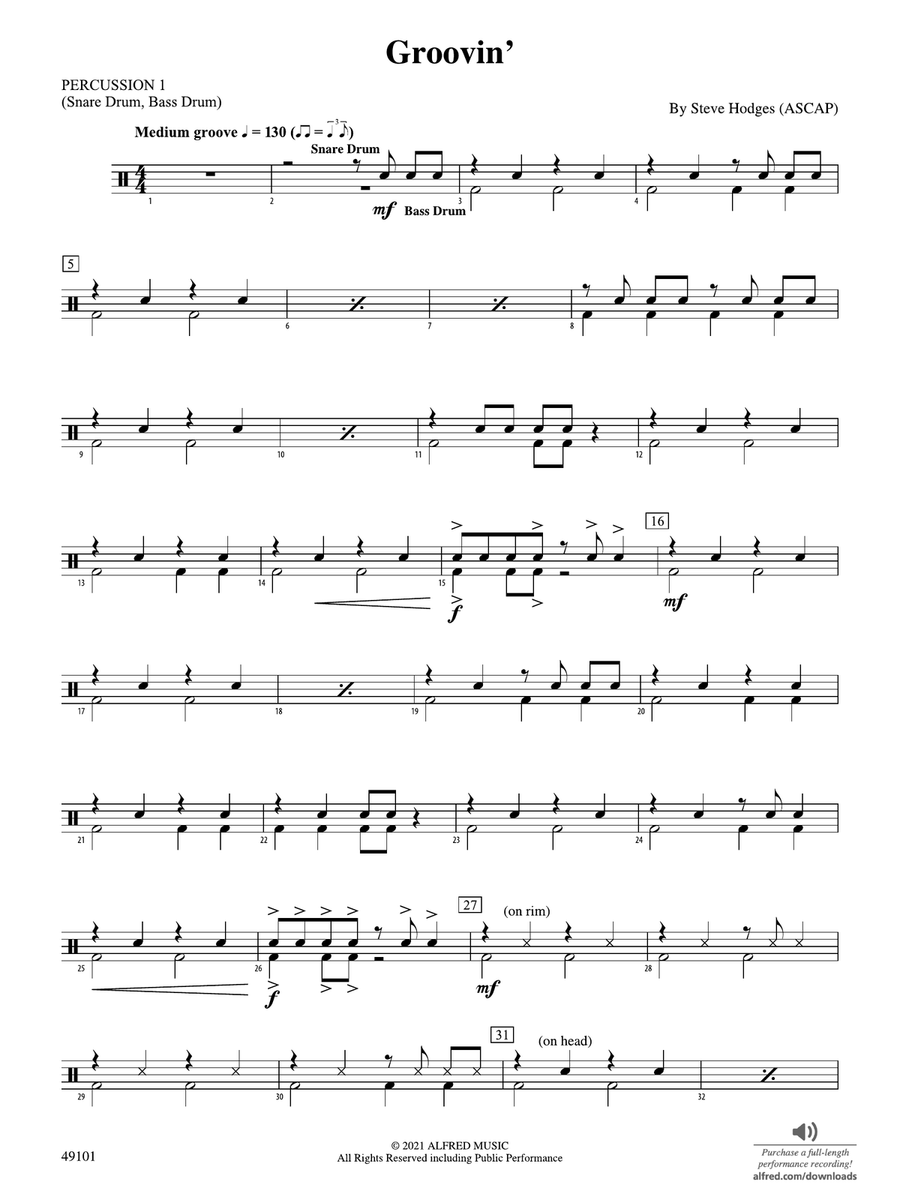 Groovin': 1st Percussion