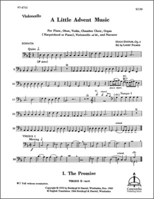 A Little Advent Music (Violoncello)