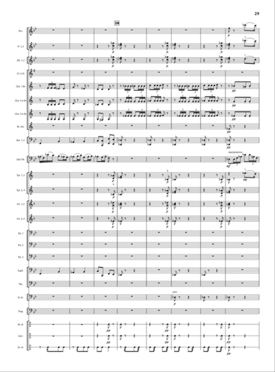 Concert for Trombone and Wind Ensemble Small Ensemble scores gallery preview page 19