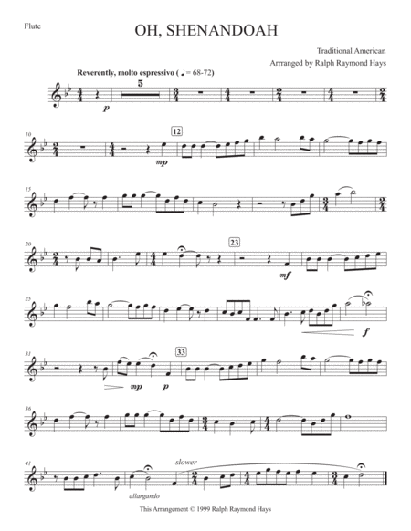Shenandoah (for woodwind quintet) image number null