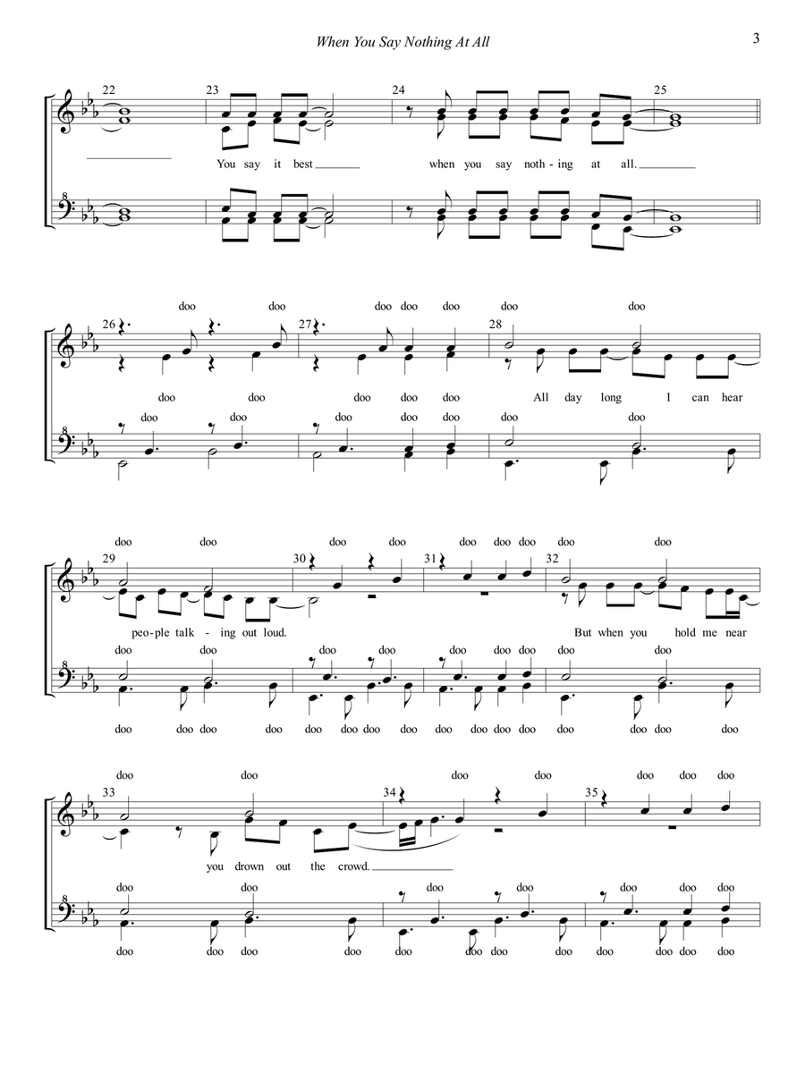 When You Say Nothing At All SSAA scores gallery preview page 3