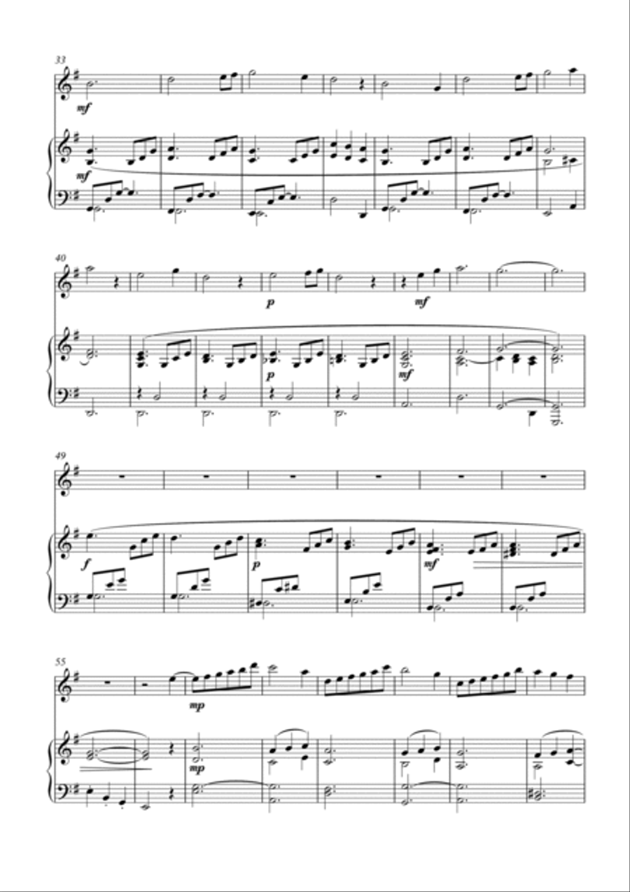 Heidi, for violin and piano by Simon Peberdy Violin Solo scores gallery preview page 4