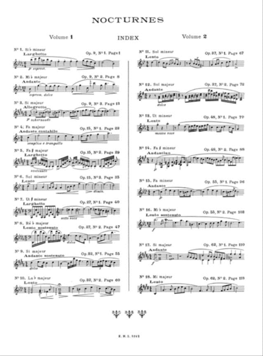 Nocturnes Op. 9, 15, 27, 32 - 1er volume Piano Solo scores gallery preview page 2