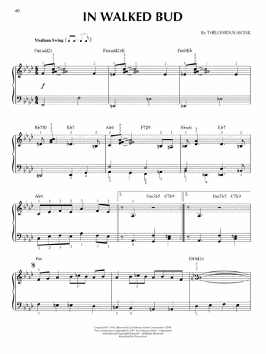 Bebop Jazz Bebop Jazz Piano Solo scores gallery preview page 4