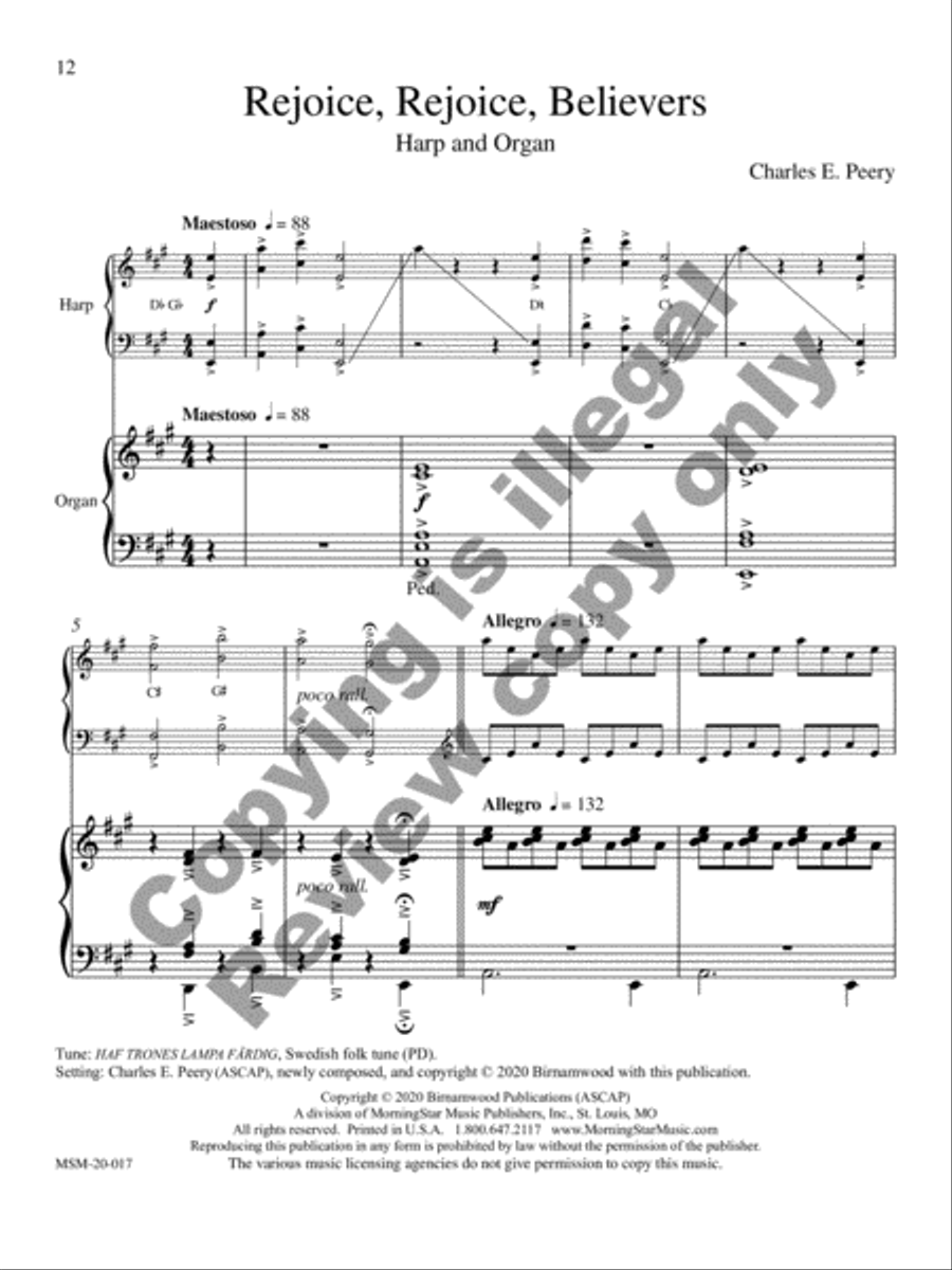Three Advent Pieces for Harp and Organ Harp scores gallery preview page 8