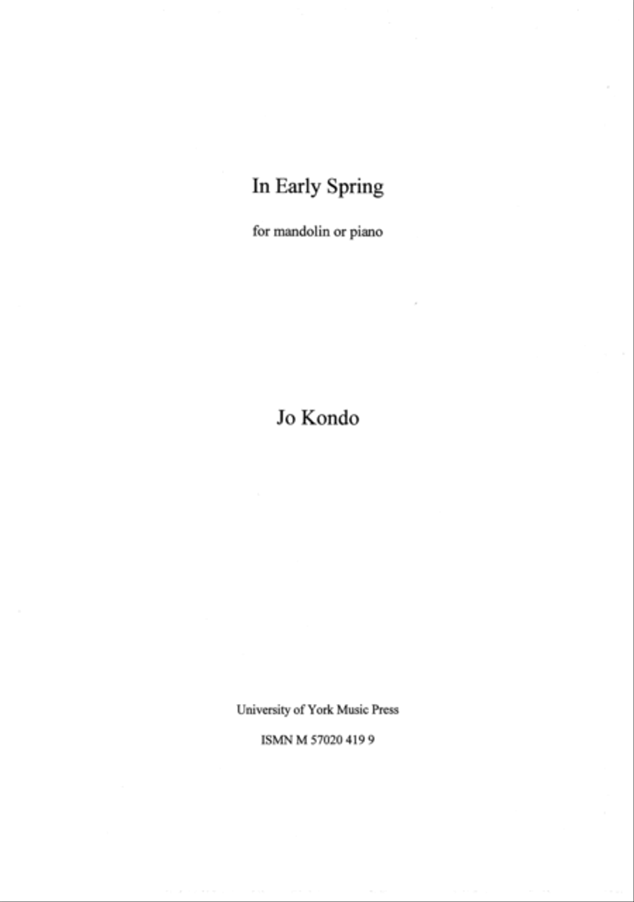 In Early Spring Piano scores gallery preview page 1