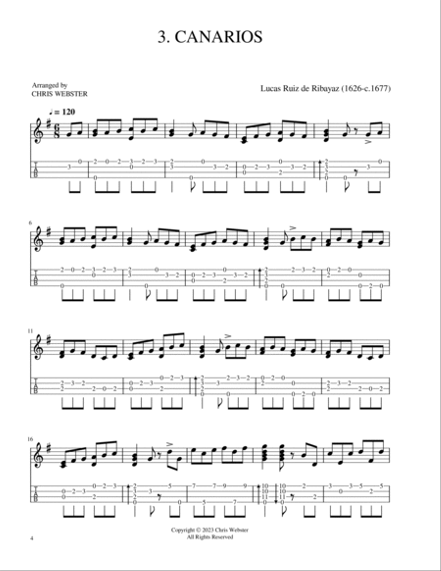 Baroque Uke #8 Six Easy Pieces Ukulele scores gallery preview page 4