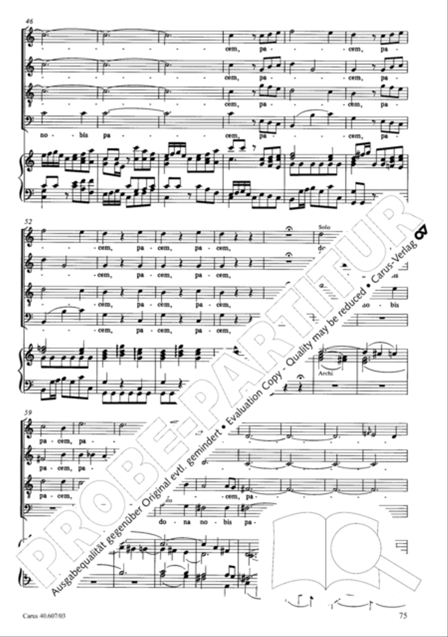 Mass in time of war (Missa in tempore belli) 4-Part scores gallery preview page 82