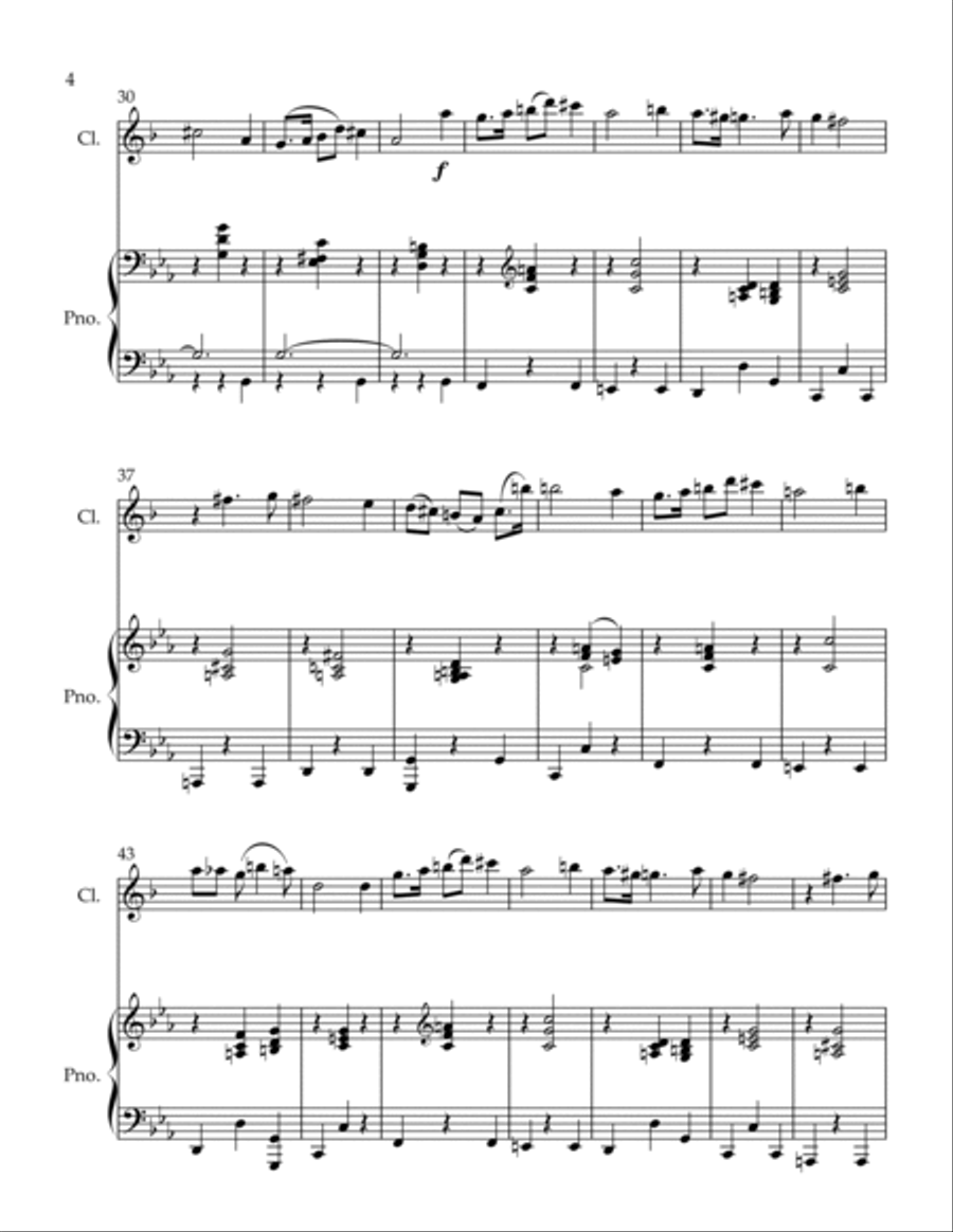 Mazurka Clarinet Solo scores gallery preview page 4