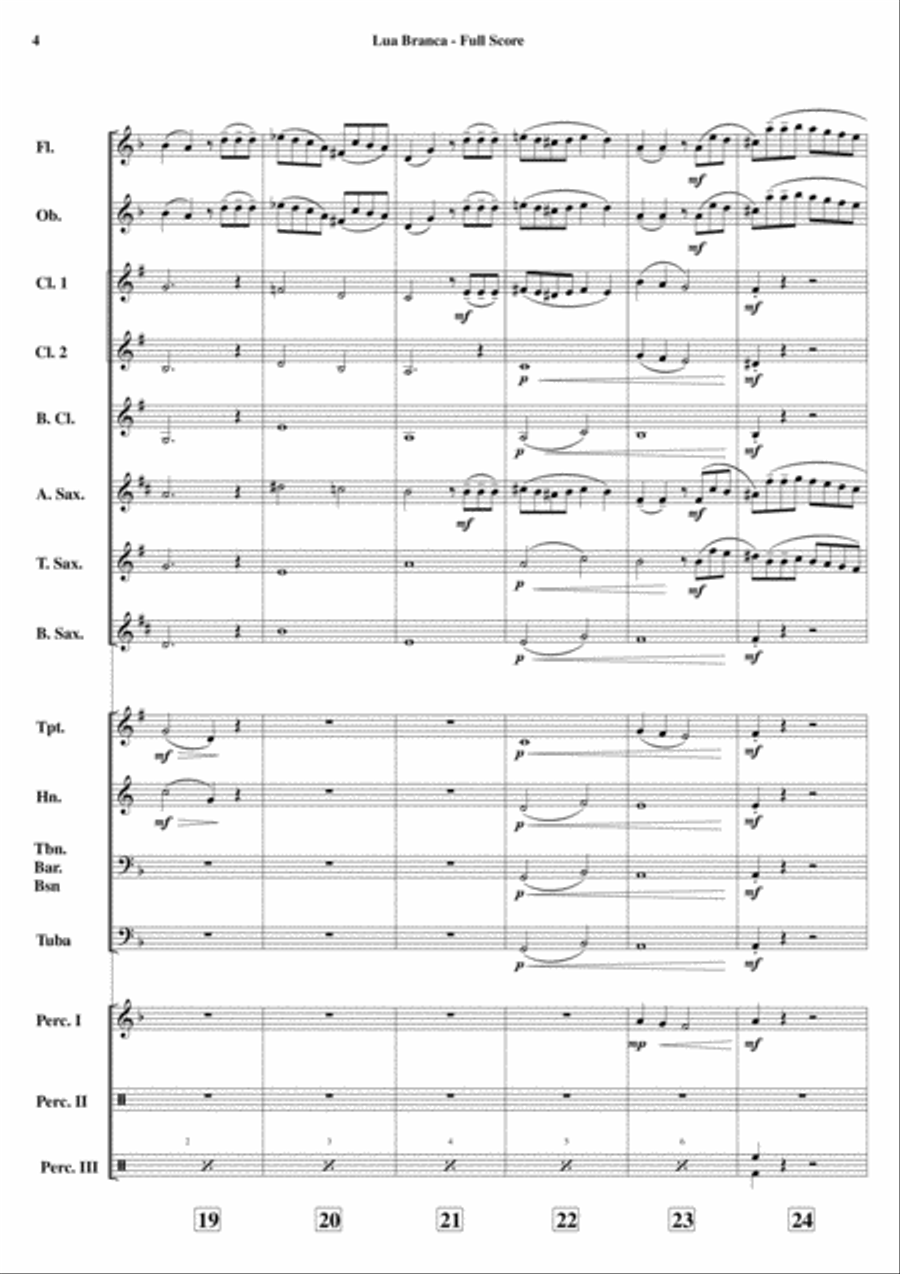 Lua Branca (White Moon) - For Concert Band Concert Band scores gallery preview page 6