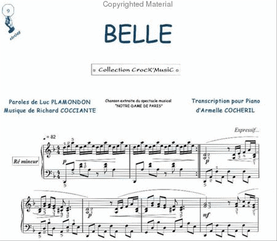 Belle (Collection CrocK'MusiC) Piano Solo scores gallery preview page 2