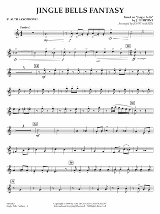 Jingle Bells Fantasy (arr. John Wasson) - Eb Alto Saxophone 1