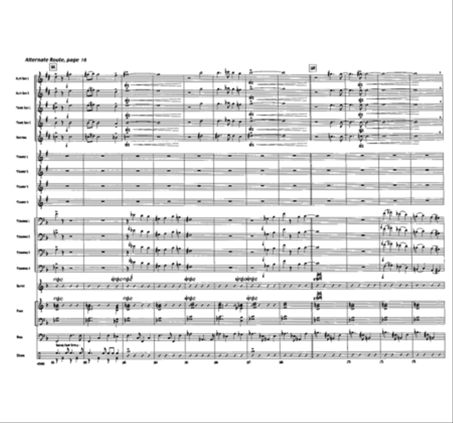 Alternate Route Jazz Ensemble scores gallery preview page 16