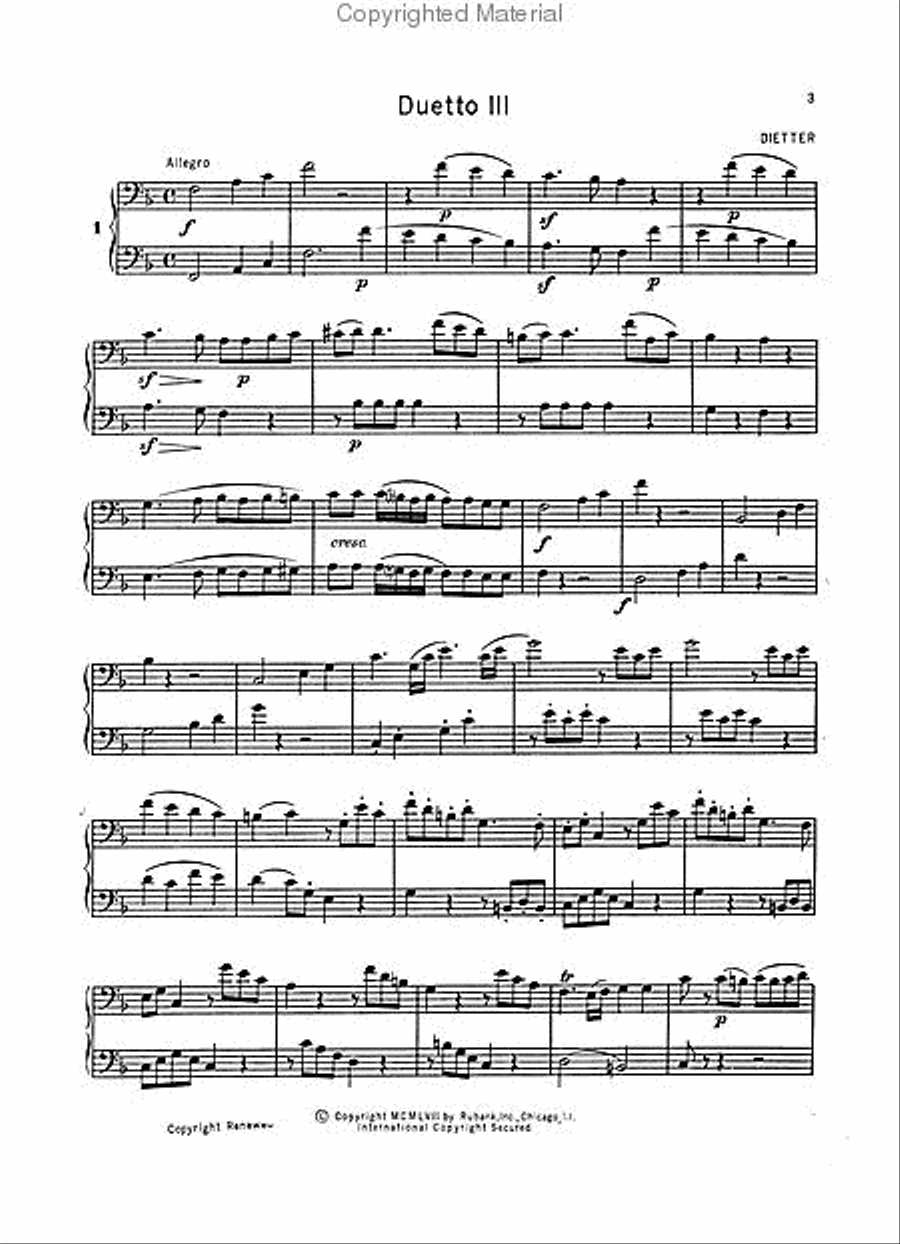 Selected Duets for Trombone or Baritone Brass Duet scores gallery preview page 2