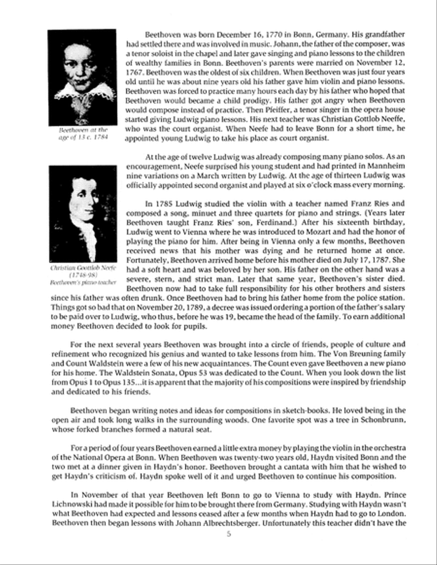 Beethoven Sonatas Book One Easy Piano scores gallery preview page 6