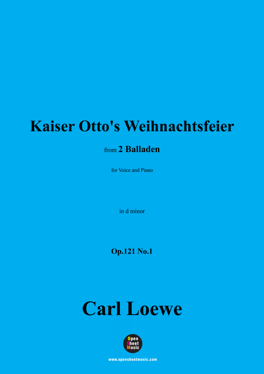 C. Loewe-Kaiser Otto's Weihnachtsfeier,in d minor,Op.121 No.1 Voice scores gallery preview page 1