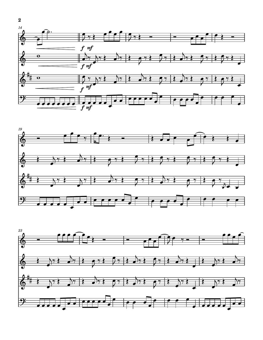 Burning For You Woodwind Quartet scores gallery preview page 3