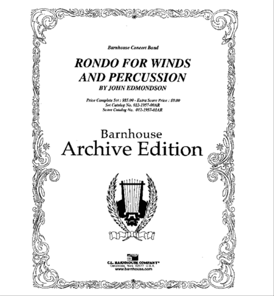 Rondo for Winds and Percussion Concert Band scores gallery preview page 2