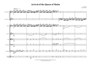 Book cover for The Arrival of the Queen of Sheba for 2 Violins & String Orchestra