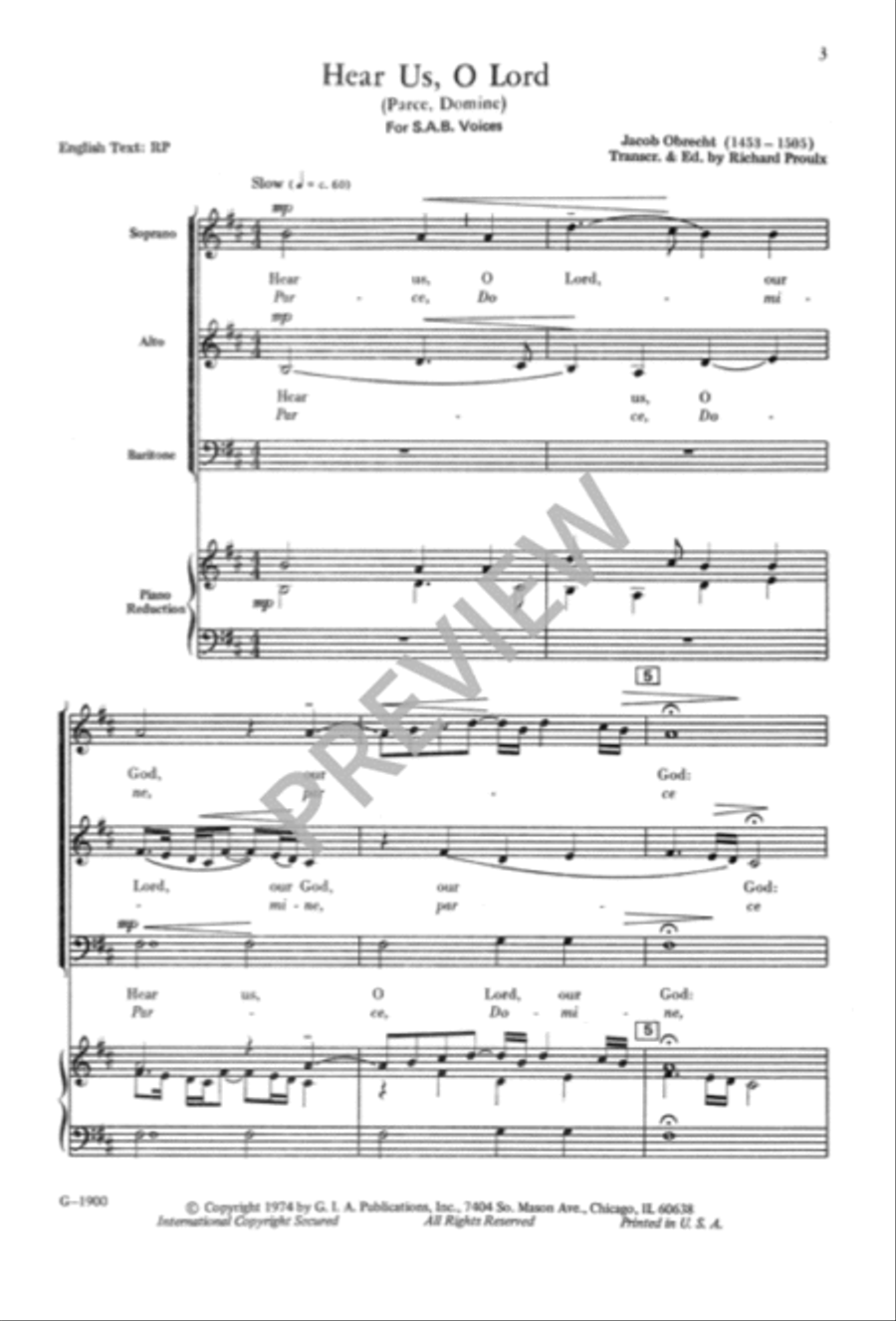 Hear Us, O Lord Hear Us, O Lord 3-Part scores gallery preview page 4