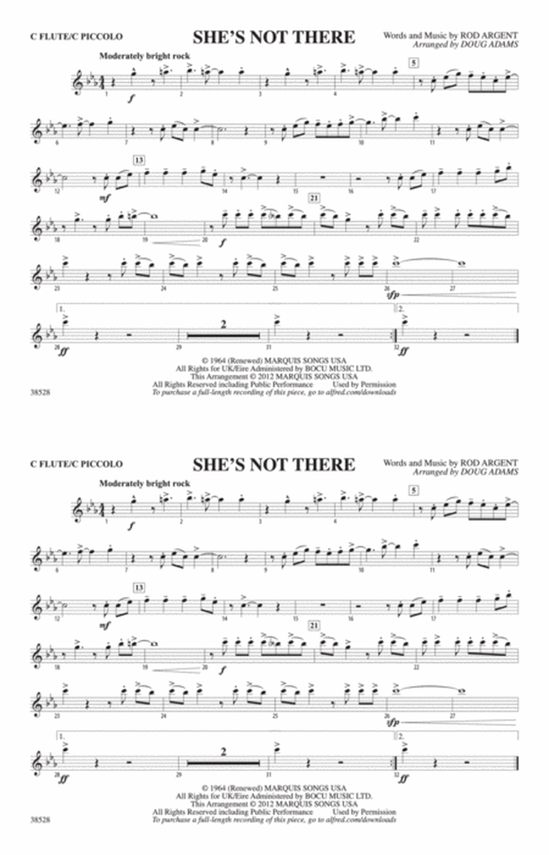 She's Not There: Flute