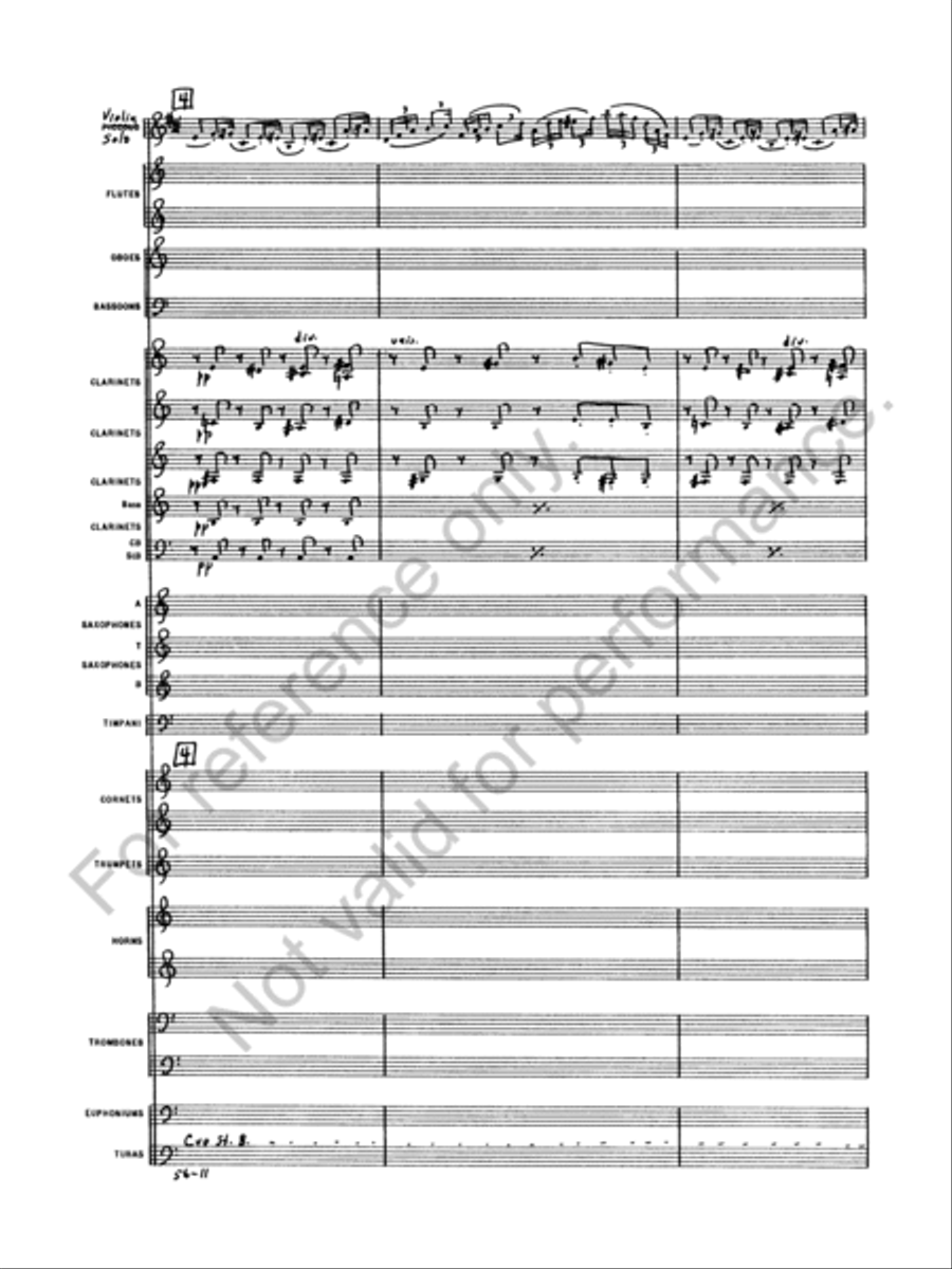 Concerto for Violin by Peter Ilyich Tchaikovsky Concert Band - Sheet Music page 13