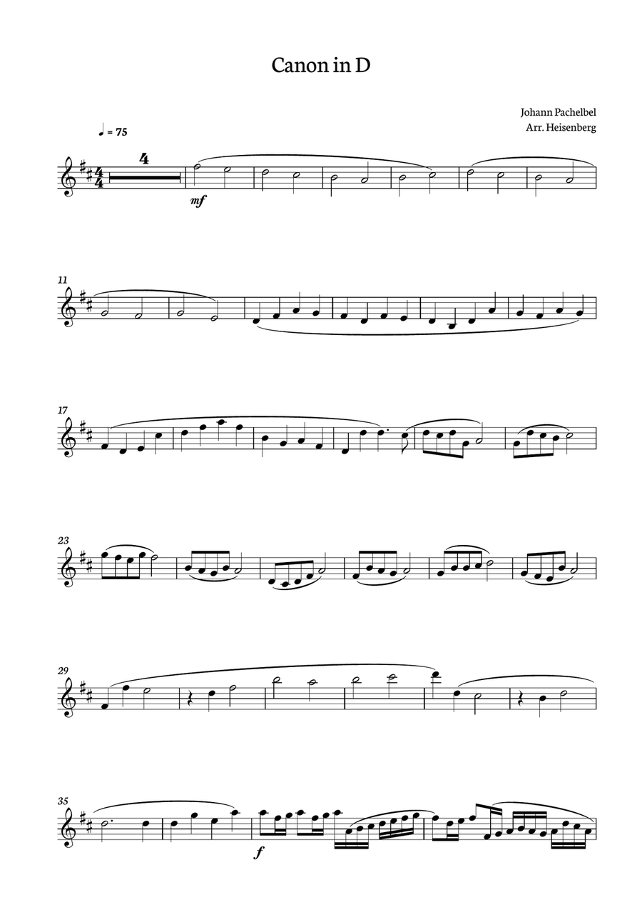 Canon in D - Johann Pachelbel for String Quintet String Orchestra scores gallery preview page 5