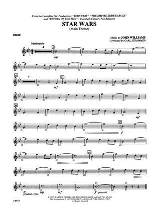 Book cover for Star Wars Main Theme: Oboe