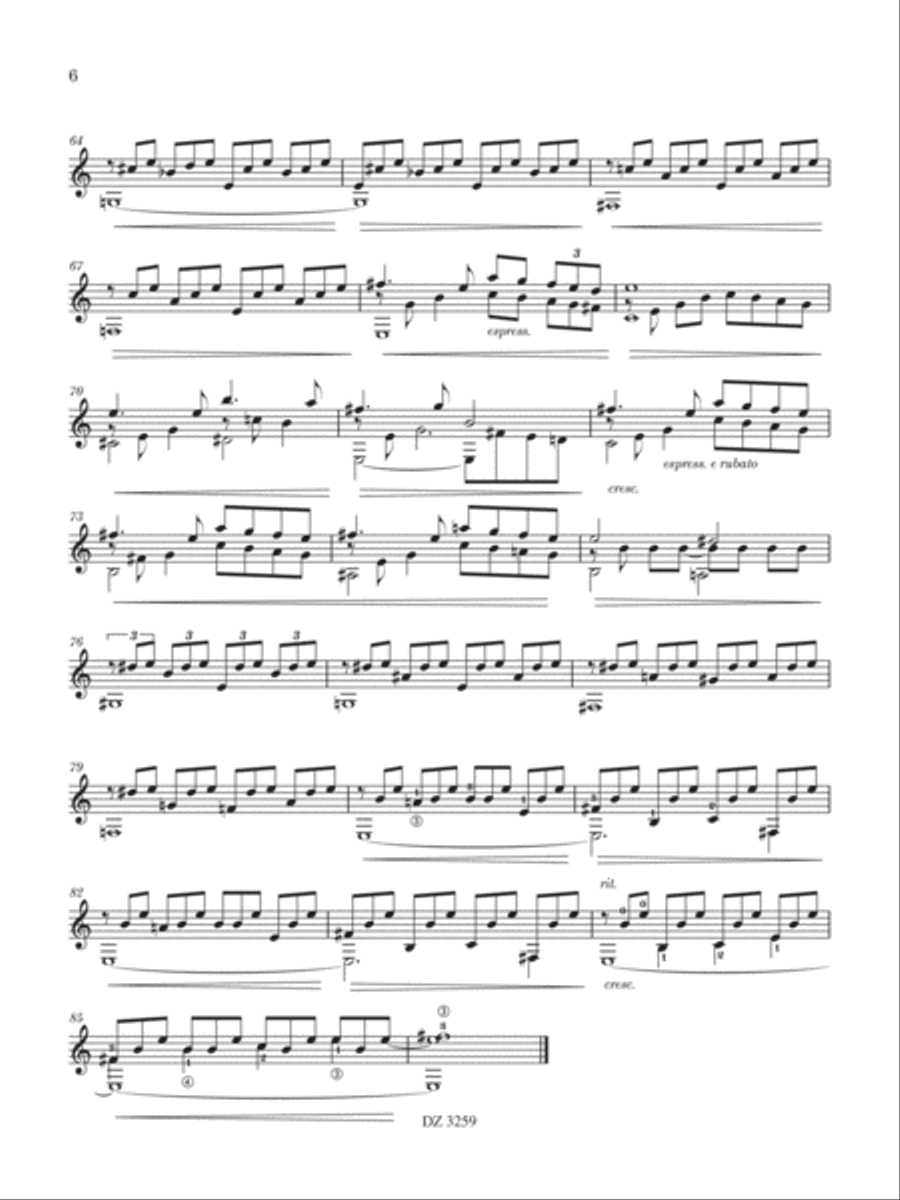 Saginaw Suite Classical Guitar scores gallery preview page 6