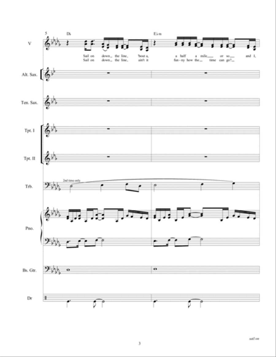 Sail On Large Ensemble scores gallery preview page 5