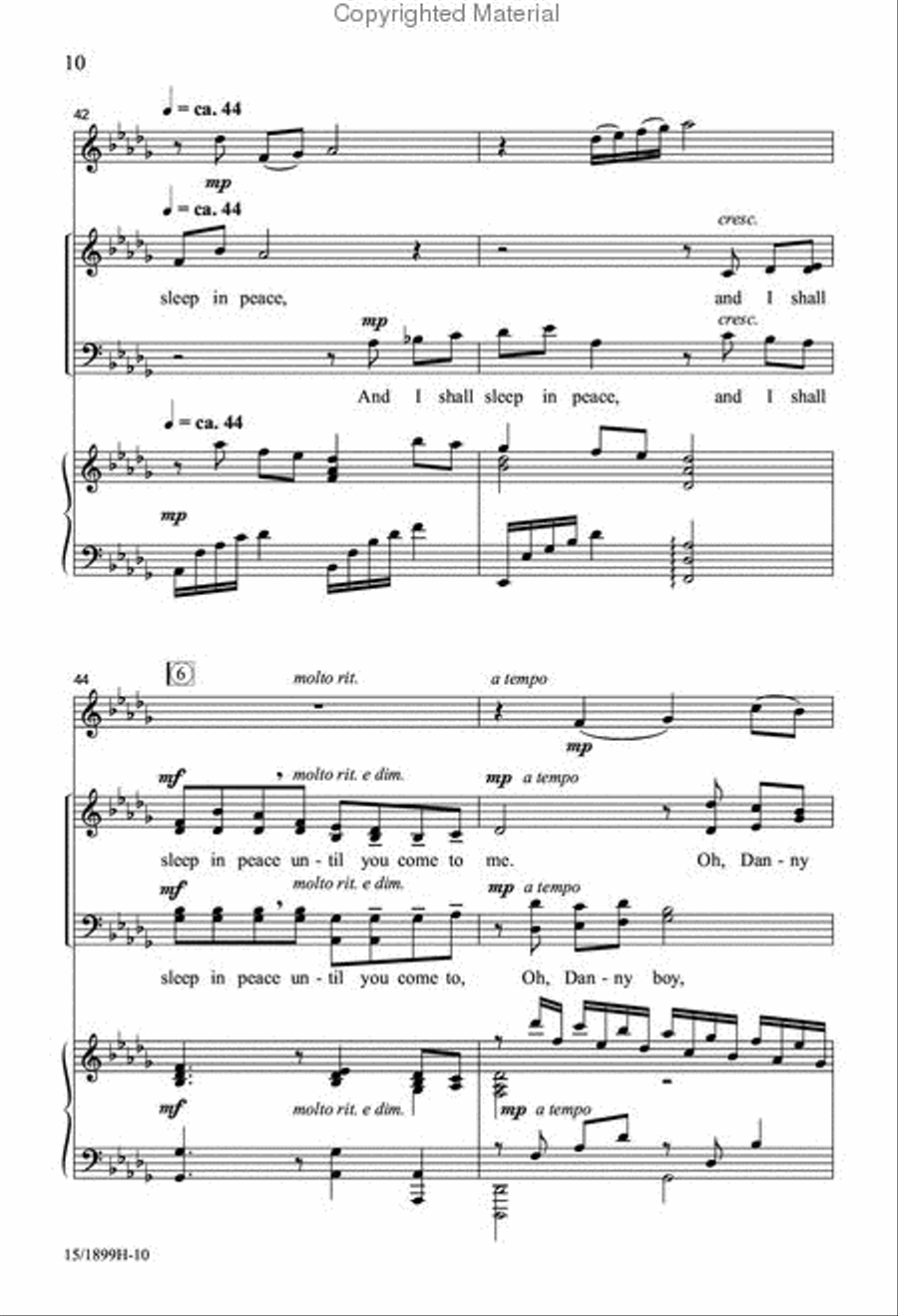Danny Boy 4-Part scores gallery preview page 10