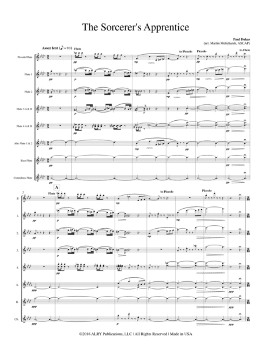 The Sorcerer's Apprentice for Flute Choir Flute Choir scores gallery preview page 2