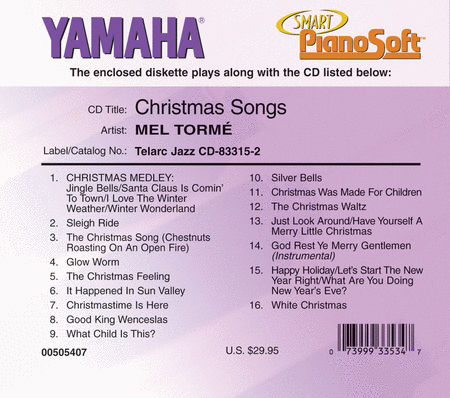 Mel Torme - Christmas Songs - Piano Software