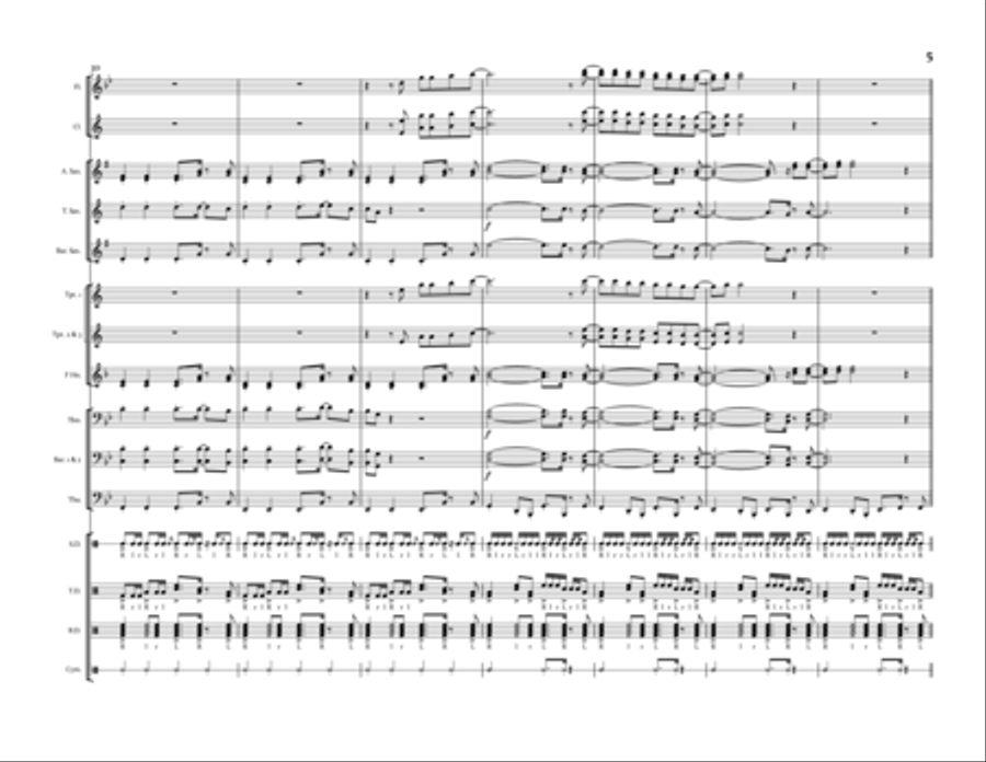 Dj Got Us Fallin' In Love Marching Band scores gallery preview page 5