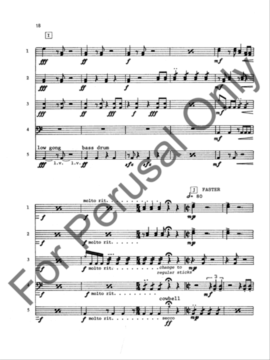 Blue Rhythm Quintet Percussion scores gallery preview page 18