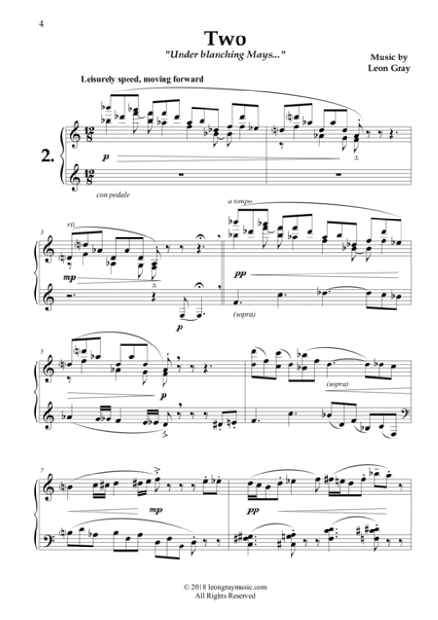 Blanching Mays, On Russet Floors (No. 2), Leon Gray Piano Solo scores gallery preview page 2