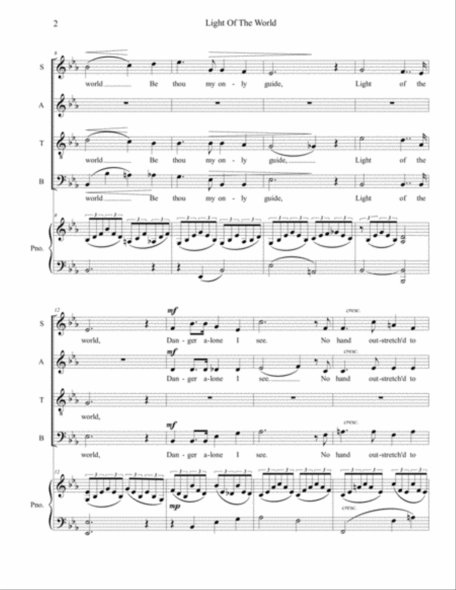 Light Of The World 4-Part scores gallery preview page 2