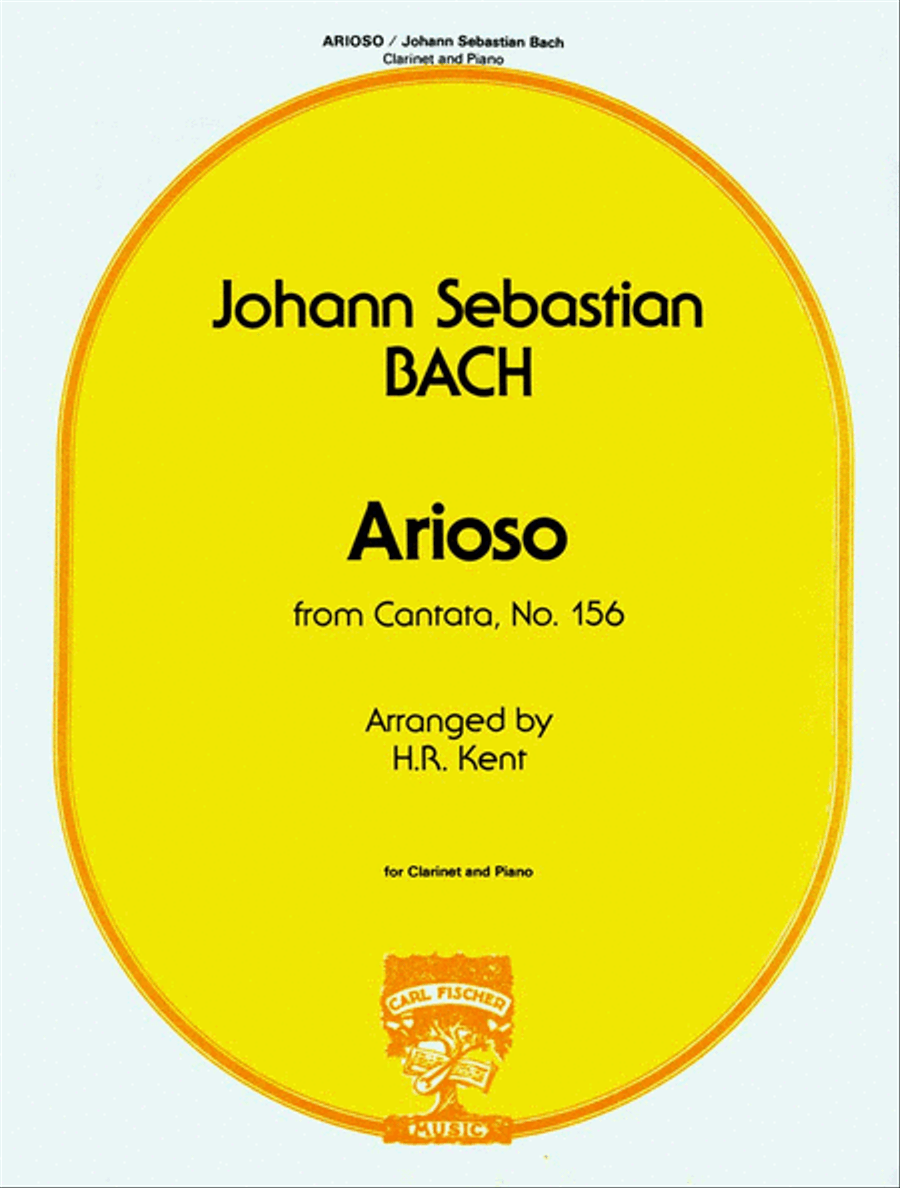 Arioso From 'Cantata No. 156' B-Flat Clarinet scores gallery preview page 1