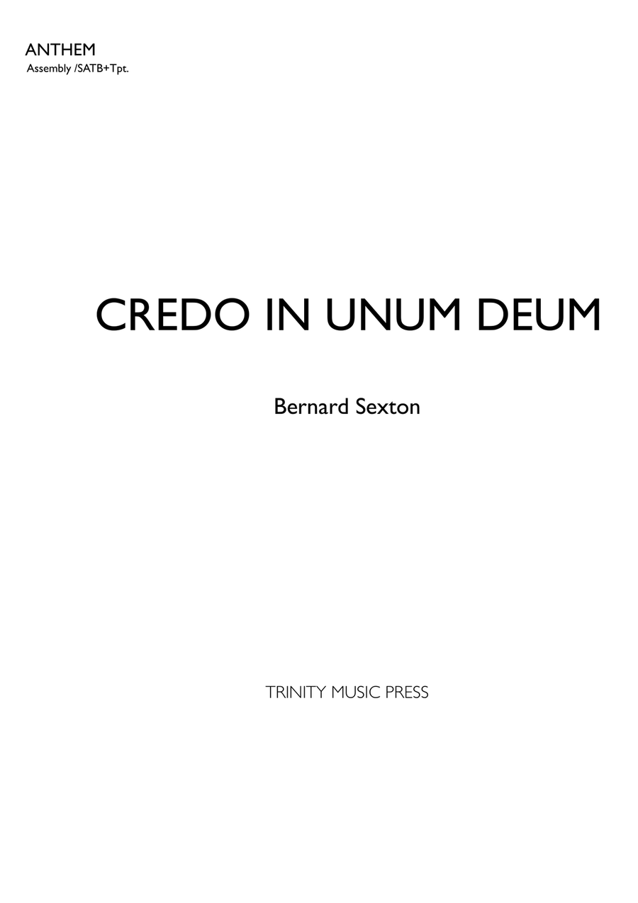 Credo in Unum Deum 4-Part scores gallery preview page 1