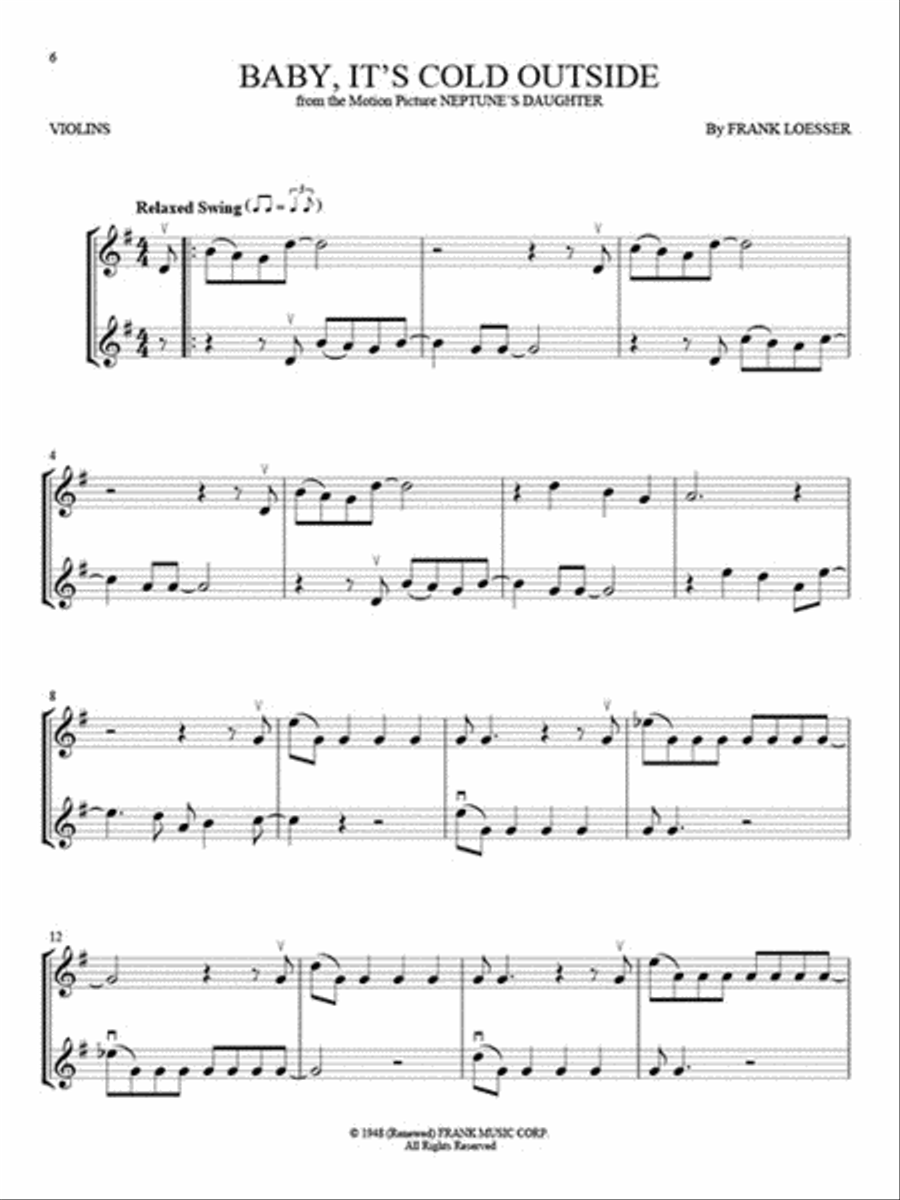 Christmas Hits for Two Violins String Duet scores gallery preview page 4