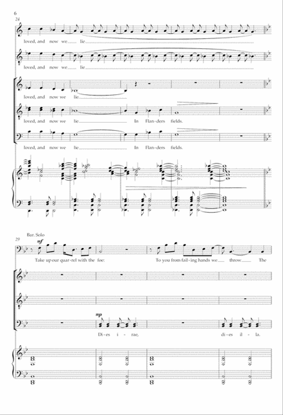 Dies Irae: In Flanders fields from Eternal Light: A Requiem ATB scores gallery preview page 6