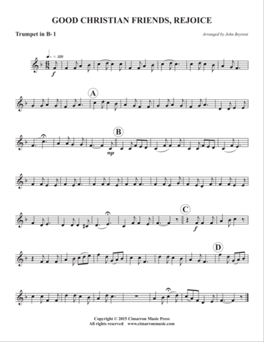 Good Christian Friends, Rejoice Horn scores gallery preview page 4
