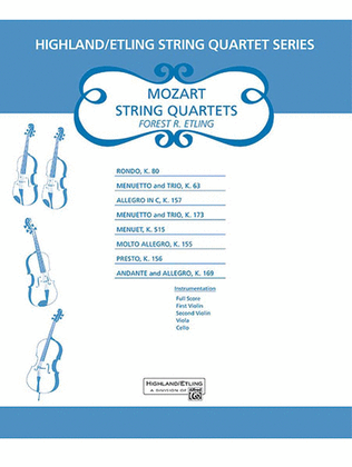 Book cover for Mozart String Quartets
